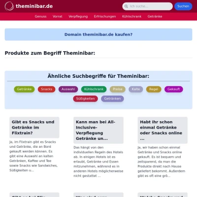 Screenshot theminibar.de