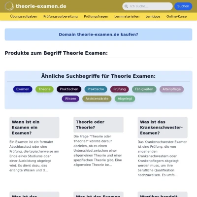 Screenshot theorie-examen.de