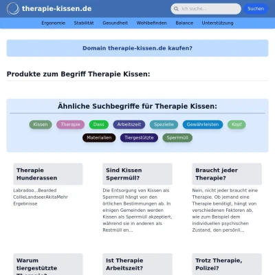 Screenshot therapie-kissen.de