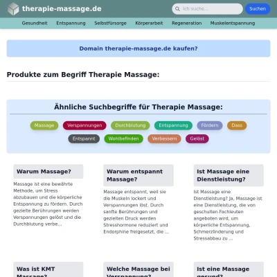 Screenshot therapie-massage.de