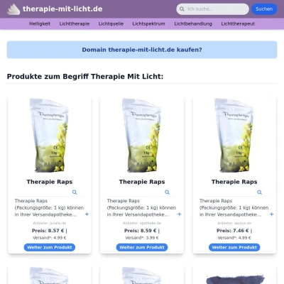 Screenshot therapie-mit-licht.de