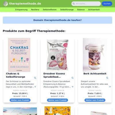 Screenshot therapiemethode.de