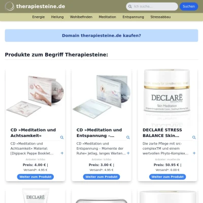 Screenshot therapiesteine.de