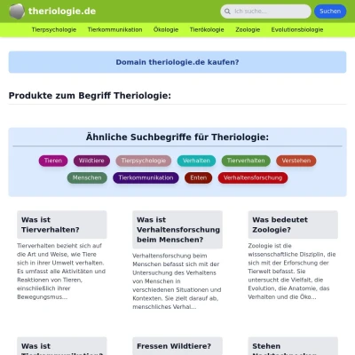 Screenshot theriologie.de