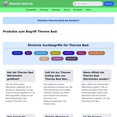 Screenshot therme-bad.de