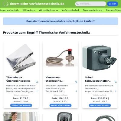 Screenshot thermische-verfahrenstechnik.de