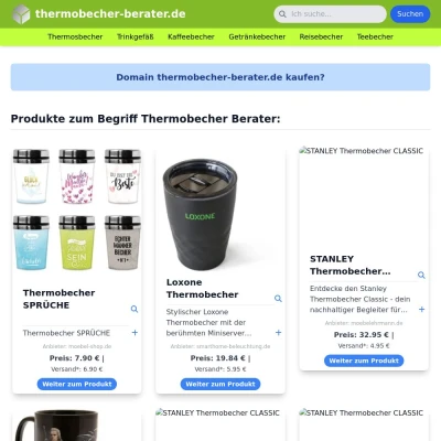 Screenshot thermobecher-berater.de