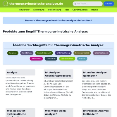 Screenshot thermogravimetrische-analyse.de