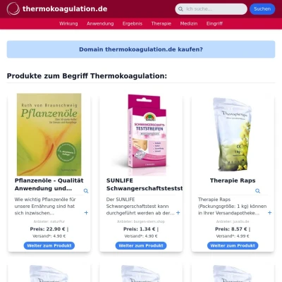 Screenshot thermokoagulation.de