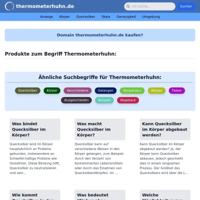 Screenshot thermometerhuhn.de