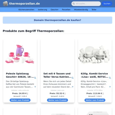 Screenshot thermoporzellan.de