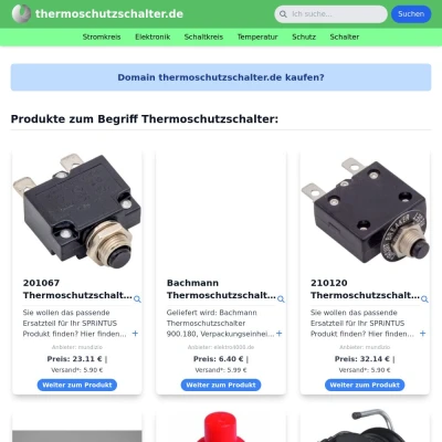 Screenshot thermoschutzschalter.de