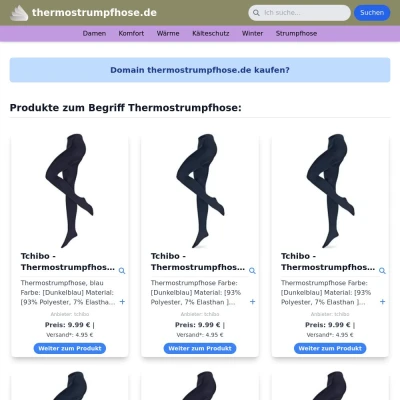 Screenshot thermostrumpfhose.de