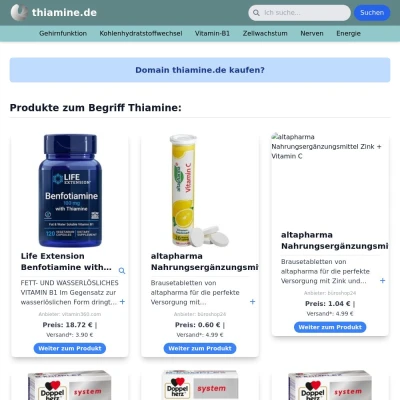 Screenshot thiamine.de