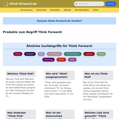 Screenshot think-forward.de