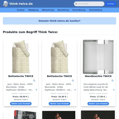 Screenshot think-twice.de