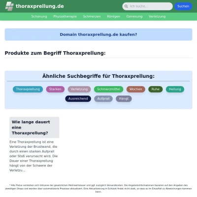 Screenshot thoraxprellung.de