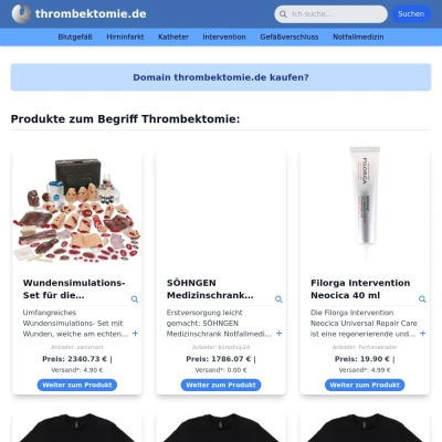 Screenshot thrombektomie.de