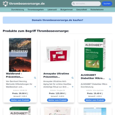 Screenshot thrombosevorsorge.de