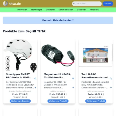 Screenshot thta.de