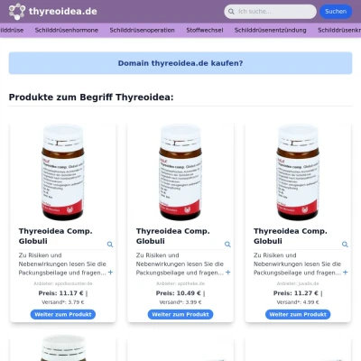 Screenshot thyreoidea.de
