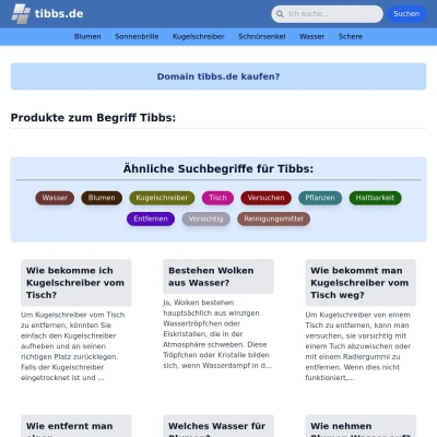 Screenshot tibbs.de