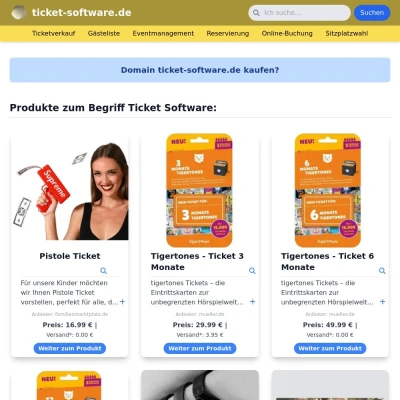 Screenshot ticket-software.de