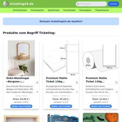 Screenshot ticketing24.de