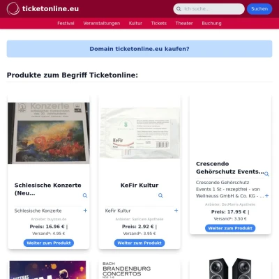 Screenshot ticketonline.eu