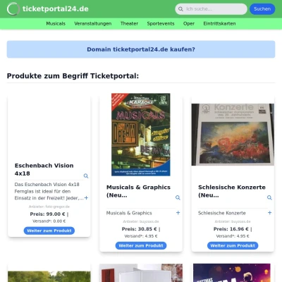 Screenshot ticketportal24.de