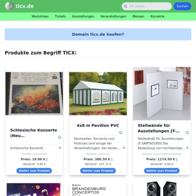 Screenshot ticx.de
