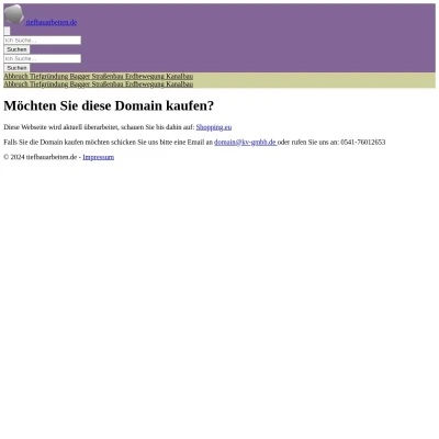 Screenshot tiefbauarbeiten.de