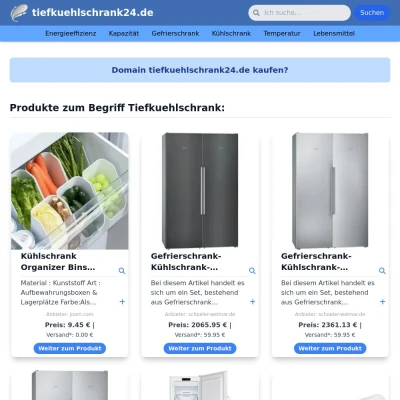 Screenshot tiefkuehlschrank24.de