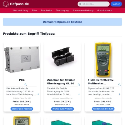 Screenshot tiefpass.de