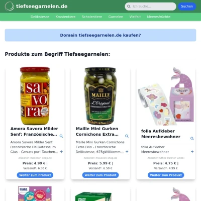 Screenshot tiefseegarnelen.de