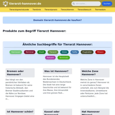 Screenshot tierarzt-hannover.de
