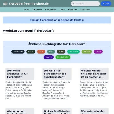 Screenshot tierbedarf-online-shop.de