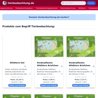 Screenshot tierbeobachtung.de