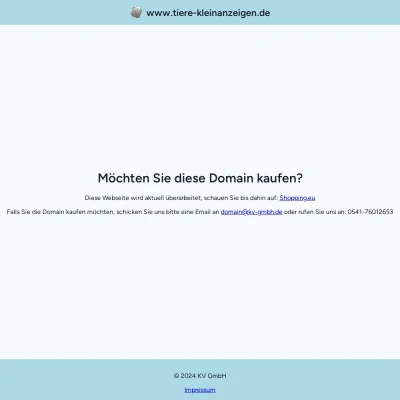 Screenshot tiere-kleinanzeigen.de