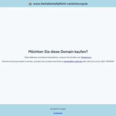 Screenshot tierhalterhaftpflicht-versicherung.de