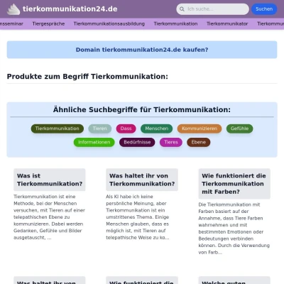 Screenshot tierkommunikation24.de