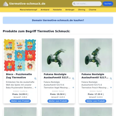 Screenshot tiermotive-schmuck.de
