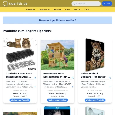 Screenshot tigeriltis.de