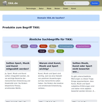 Screenshot tikk.de