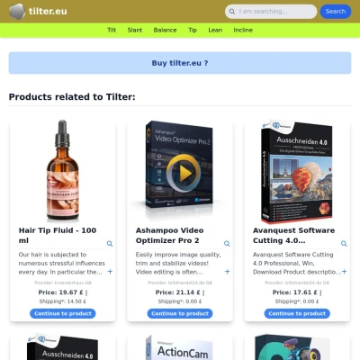 Screenshot tilter.eu