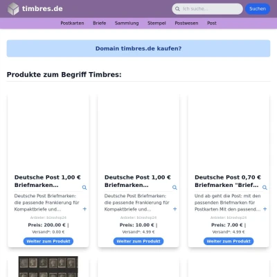 Screenshot timbres.de