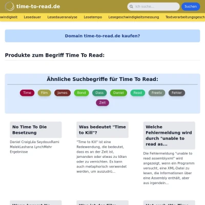 Screenshot time-to-read.de