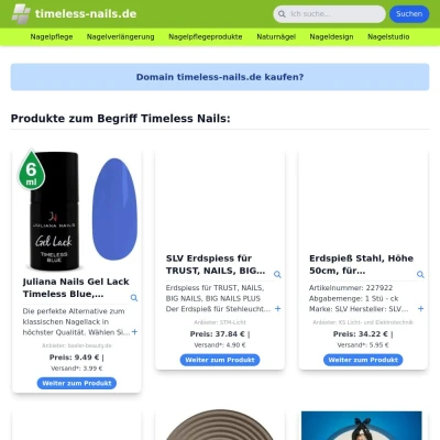 Screenshot timeless-nails.de