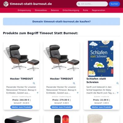 Screenshot timeout-statt-burnout.de