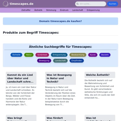 Screenshot timescapes.de